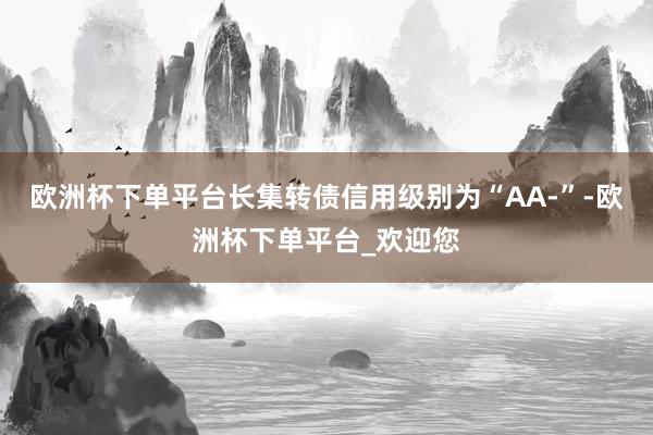 欧洲杯下单平台长集转债信用级别为“AA-”-欧洲杯下单平台_欢迎您